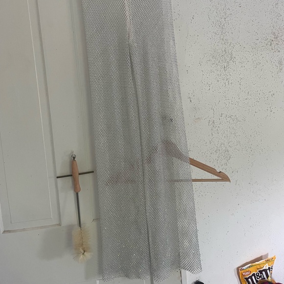 Rhinestone Netted Wide-Leg Cover up pants - Picture 8 of 8